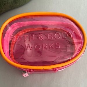 Pink and Orange Bath & Body Works Cosmetic Bag